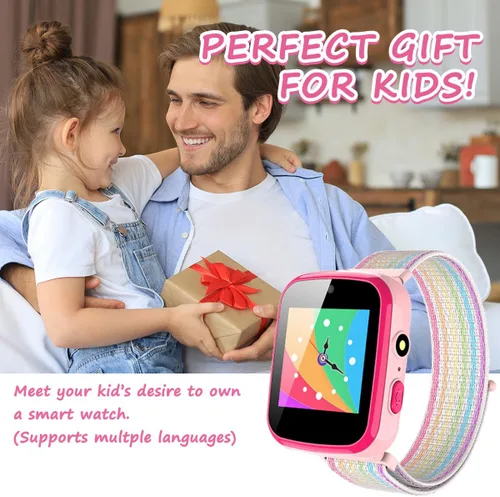 Miniatura 7 de Vakzovy Reloj inteligente para niños, regalo para niñas de 6 a 8 años, con cámara de video, música, audiolibros, relojes para niñas de 8 a 10 años