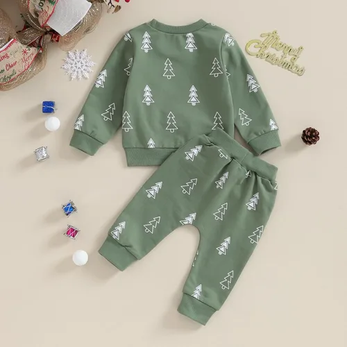 Miniatura 6 de Hoanselay Conjunto de sudadera de manga larga con capucha y pantalones de otoño e invierno para bebé niño