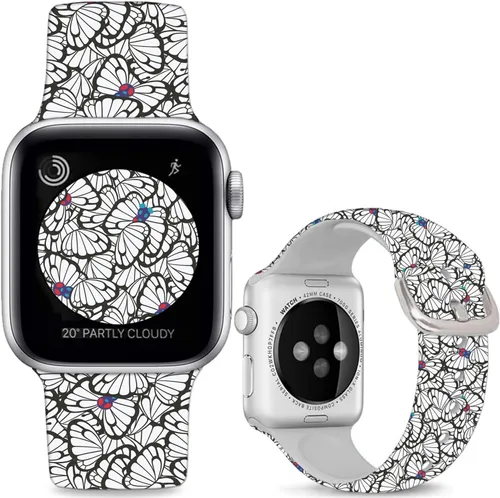 Miniatura 11 de Correas de reloj de silicona suave compatibles con Apple Watch de 1.496 in 1.575 in 1.614 in 1.654 in 1.732 in 1.772 in 1.811 in 1.929 in Ultra 2