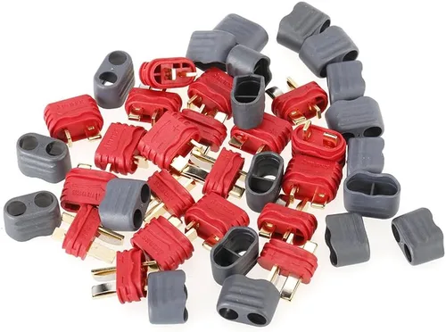 Miniatura 10 de Amass - 10 pares de conectores en T actualizados de la funda Deans Conector Deans Plug para piezas RC (10 pares de enchufe en T)