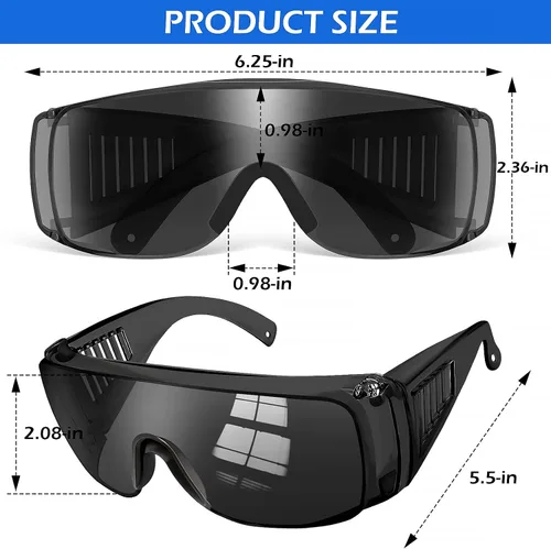 Miniatura 3 de OXG Anteojos de seguridad antivaho sobre anteojos, ANSI Z87.1, gafas de seguridad para hombres y mujeres
