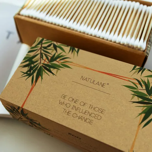 Miniatura 6 de Premium 500 hisopos de algodón de bambú biodegradables Productos desechables sin residuos Consejos Q compostables para orejas Hisopo