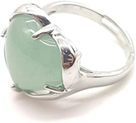 Miniatura 2 de Piedra natural ágata amatista turquesa anillos de dedo ajustables semi preciosa ovalada en forma de aniversario