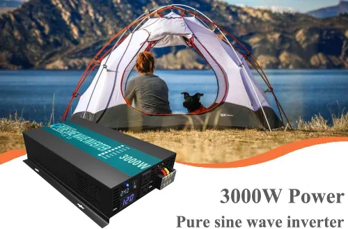 Miniatura 7 de WZRELB Inversor de energía solar confiable de 3000 W fuera de la red Convertidor de voltaje de 24 V CC Pantalla LED de onda sinusoidal pura Dual