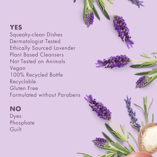 Miniatura 5 de Love Home and Planet - Detergente para lavavajillas, gel de lavanda y aceite de argán, 56 onzas