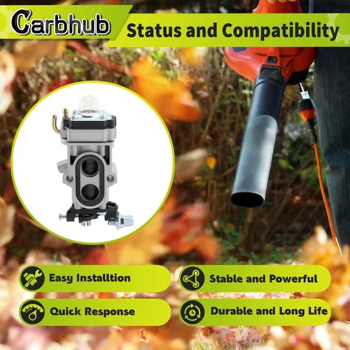Miniatura 2 de Carbhub Carburador compatible con RedMax BZ7001, EBZ5100, EBZ5150, EBZ6500, EBZ7001, BZ8000, EBZ8001, EBZ8050, EBZ8500 soplador de mochila Reemplazo