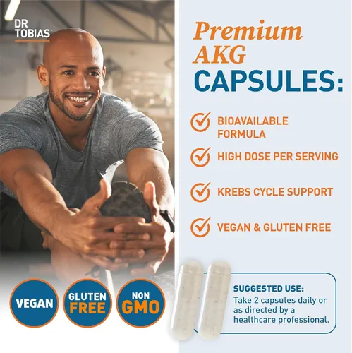 Miniatura 7 de Dr. Tobias AKG Suplemento y multivitamínico para adultos – Apoyo integral de energía celular y nutrientes para bienestar general y vitalidad