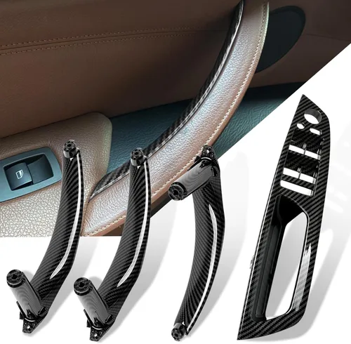 Miniatura 10 de Jaronx Para BMW X5 X6 Tirador de la puerta, Cubierta de agarre interior del lado del pasajero derecha delantera/derecha trasera