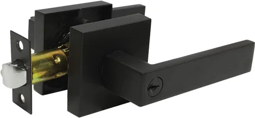 Miniatura 17 de Probrico Paquete de 4 manijas de puerta simuladas en negro mate, manijas interiores que no giran, manijas reversibles resistentes para interiores