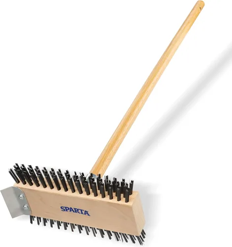 SPARTA 4002600 - Cepillo para parrilla de acero inoxidable, raspador de parrilla con mango largo para limpieza comercial, cocinas, restaurantes,