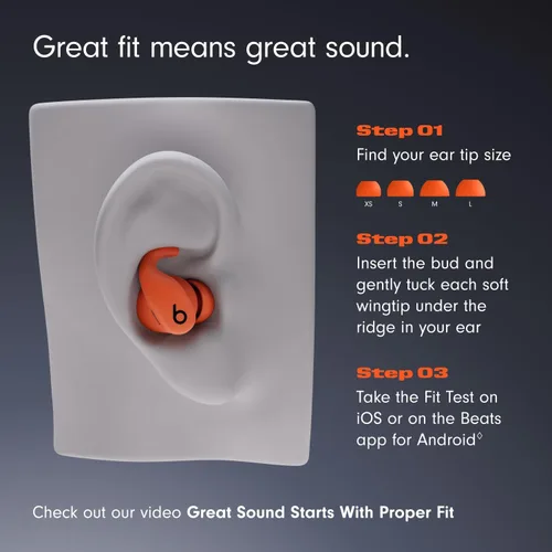 Miniatura 3 de Beats PowerBeats Fit - Auriculares inalámbricos de entrenamiento con cancelación de ruido con puntas de alas de ajuste seguro, batería de hasta 30