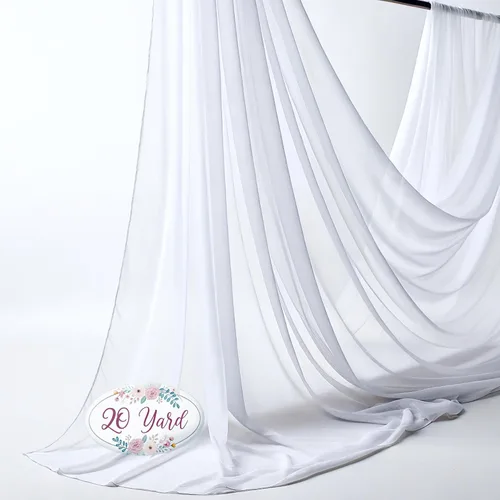 Miniatura 34 de New Star Fabrics Tela de gasa, material transparente continuo de 60 pulgadas de ancho (30 pies), 100% poliéster suave, ideal para bodas, fiestas