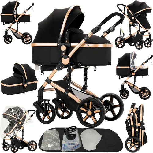 Miniatura 14 de Cochecito de bebé 2 en 1, cochecito convertible, cochecito de bebé estándar reversible, cochecito de bebé portátil, carriola para bebé, silla de 2