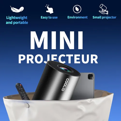 Miniatura 5 de [Aplicaciones integradas y actualización 2025] Mini proyector compatible con 4K 1080P Auto Keystone 270° giratorio con WiFi 6 y Bluetooth 5.4