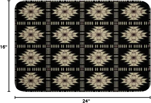 Miniatura 2 de Feelyou Aztec Bathroom Rugs Aztec Southwestern Printed Bath Mats for Bathroom Bohemian Bath Rugs for Shower Tub Cowboy Cowgirl Bathroom Accossories