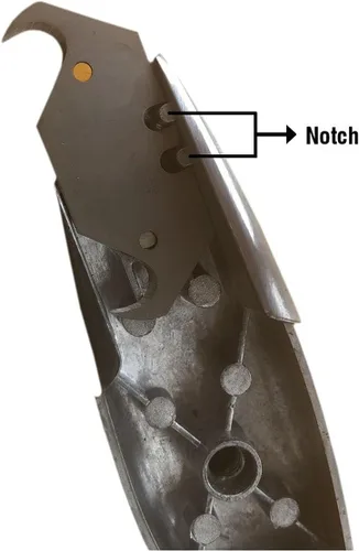 Miniatura 4 de Zeluga 19-101 Cuchillo de vinilo de seguridad con doble imán y 2 muescas