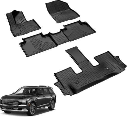 Miniatura 10 de Tapete de carga compatible con Kia Sorento 2021-2025 2026 Tapete de maletero con tapete para respaldo de asiento, TPE para todo tipo de clima