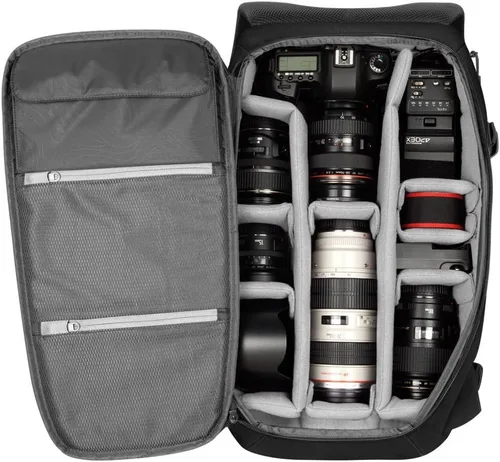Miniatura 6 de Incase Mochila DSLR con nailon 840D duradero, bolsa para cámara resistente a la intemperie de 26 litros diseñada para fotógrafos y videógrafos