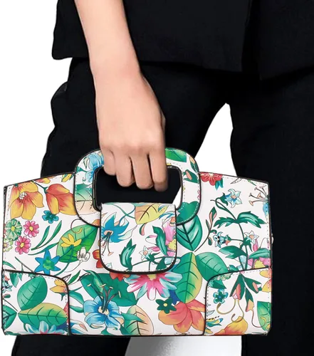 Miniatura 80 de ZLMBAGUS - Bolso de mano para mujer, diseño vintage con solapa y asa, de piel sintética, para llevar al hombro