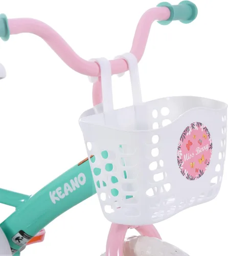 Miniatura 6 de KEANO Voyager 10 12 Inch Kids Bike for Boys and Girls Ages 1-4 Years, Toddler Bike with Training Wheels & Basket, Detachable Parent Push Handle