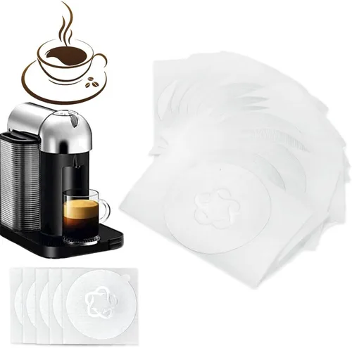 Miniatura 7 de 100 tapas de papel de aluminio para cápsulas Vertuo, láminas de papel de aluminio compatibles con cápsulas de café Nespresso 57mm
