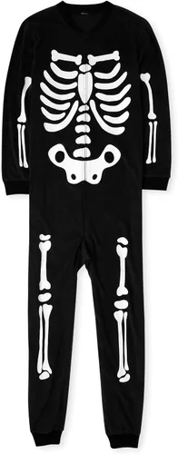 Miniatura 26 de The Children's Place - Pijama familiar de una pieza a juego para niños y bebés, pijamas de esqueleto de Halloween, forro polar