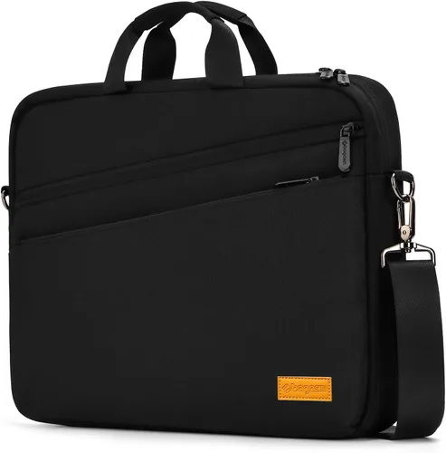 bagasin Bolsa de hombro para computadora portátil de 15, 15.6 y 16 pulgadas, maletín de tela repelente al agua, ligero toploader, casual de negocios