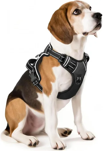 Miniatura 31 de Arnés para perro HEELE para perros grandes sin tirones Chaleco arnés para perro grande con mango acolchado suave reflectante para entrenamiento al