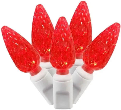 Miniatura 8 de Vickerman X4W8105PBG - Juego de 100 luces LED C6 EC con cable blanco, 4 pulgadas x 34 pies, color blanco frío