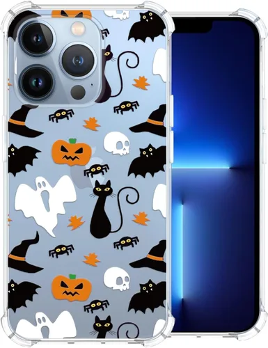 Miniatura 56 de Funda transparente de Halloween para Google 6a, con patrón de fantasma, funda protectora de TPU suave, delgada, a prueba de golpes, para niños