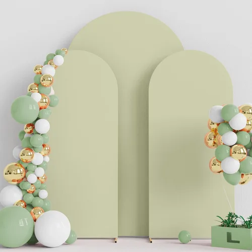 Miniatura 9 de Wokceer Cubierta de Fondo para Arco de Boda 7.2 Pies, Cubiertas Ajustadas de Spandex para Soporte de Arco de Boda de 6 Pies, Juego de 2 Cubiertas