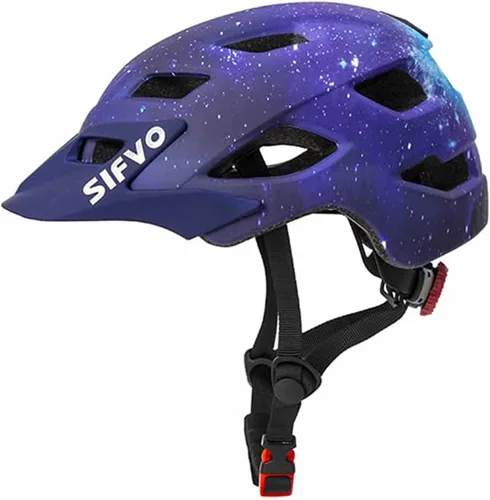 Miniatura 18 de SIFVO - Casco de bicicleta para niños y niñas, casco de bicicleta con visera genial para niños de 5 a 14 años, casco de bicicleta para niños, casco