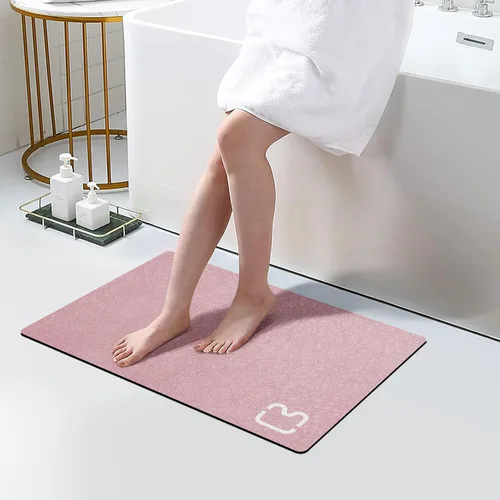Miniatura 18 de RUERYA Tierra de Diatomeas Alfombras de Baño 23.6 x 15.7 pulgadas, Secado Rápido Súper Absorbente Base de Goma Antideslizante Alfombra de Baño