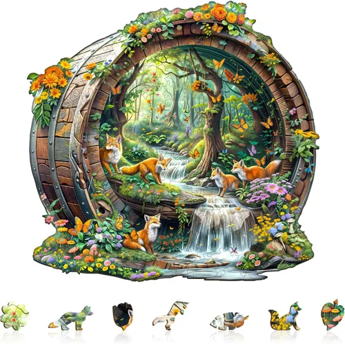 Miniatura 10 de KAAYEE Rompecabezas de madera para adultos, efecto visual 3D, hermoso rompecabezas de madera de pavo real, rompecabezas de madera de forma única