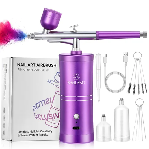 Miniatura 10 de Kit de Limpieza de Aerógrafo SAVILAND: Kit de Limpieza de Aerógrafo Instantáneo 240ml de 10S, Libre de Acetona con Bajo Olor, Incluye Cepillo