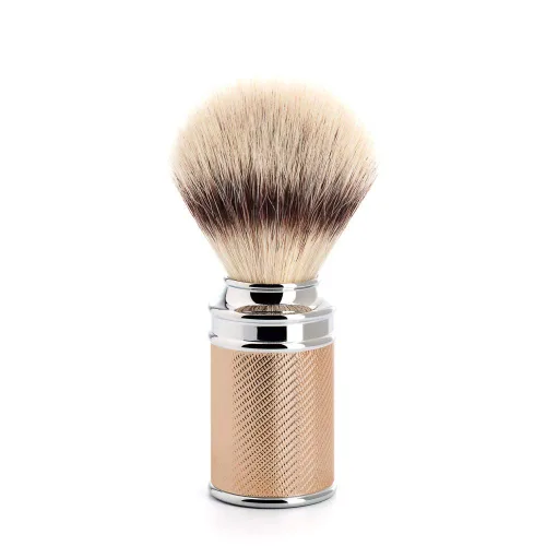 Miniatura 3 de MÜHLE Cepillo de afeitar tradicional de fibra Silvertip negro/cromo Accesorio de afeitado de lujo para hombres
