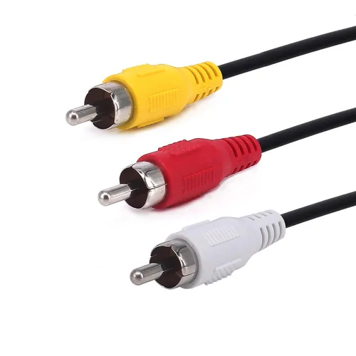 Miniatura 2 de Haokiang - Cable USB a 3 RCA, 5 pies/4.9 ft USB macho a 3 RCA macho, divisor de audio y video AV, cable adaptador compuesto (USB M/3RCA M)