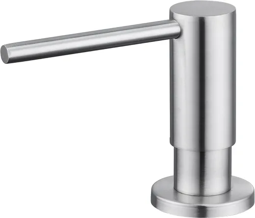 Dispensador de jabón para fregadero de cocina de níquel cepillado, dispensador de jabón de fregadero de acero inoxidable de repuesto de The Top