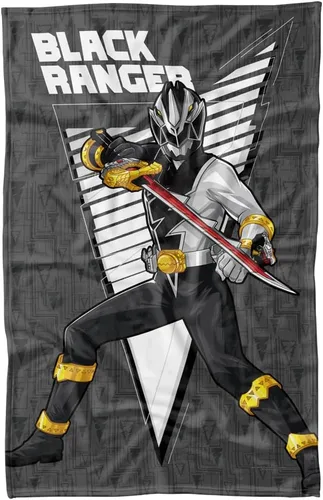 Miniatura 5 de LOGOVISION Power Rangers: Manta Dino Fury, 36 x 58 pulgadas, manta de forro polar con personaje Red Ranger Personaje de Red Ranger