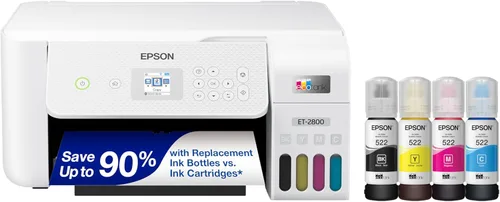Miniatura 9 de Epson EcoTank ET-2800 Impresora Supertank inalámbrica a color todo en uno sin cartuchos con escaneo y copia, la impresora básica ideal para el Negro