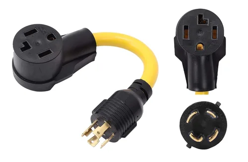 ONETAK NEMA L14-30P a 14-30R 120V/240V 30 Amp 4 clavijas macho bloqueo giratorio a 4 clavijas hembra receptáculo secador soldador cargador EV