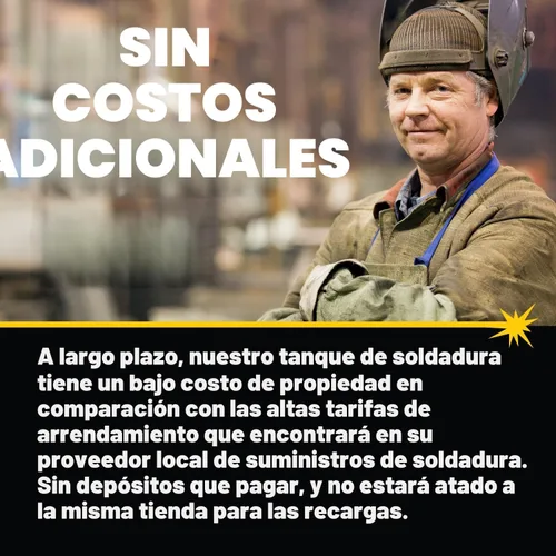 Miniatura 7 de PrimeWeld Botella 75% Argón 25% CO2 125CF DOT 3AA Válvula CGA 580 de EE. UU. La mejor mezcla de gas para soldadura MIG Cilindros completos