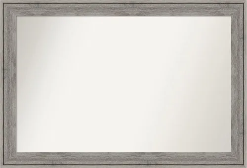 Miniatura 258 de Amanti Art Espejo de pared personalizado no biselado (24.5 x 24.5 pulgadas), marco gris marrón alta, varios tamaños personalizados, espejo de baño