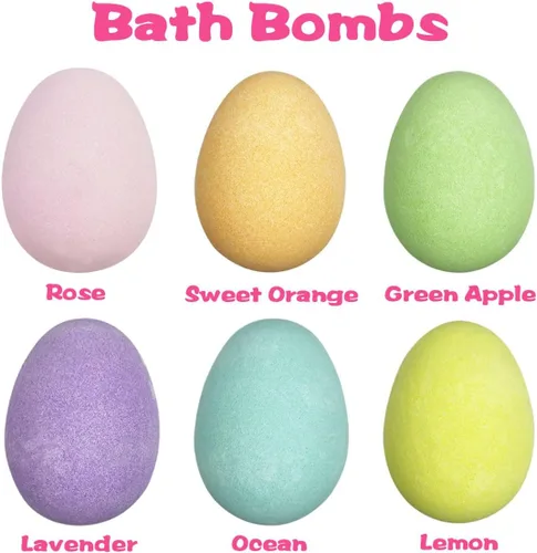 Miniatura 2 de Anditoy Paquete de 6 bombas de baño de Pascua con juguetes sorpresa de Pascua en el interior para niños, niñas, niños, cesta de Pascua, regalos
