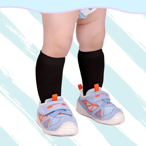 Miniatura 2 de Mini angel Calcetines hasta la rodilla para bebé, calcetines altos hasta el muslo, medias de algodón sin costuras para recién nacidos, niños