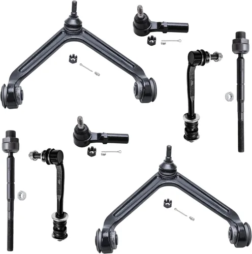 Miniatura 55 de Detroit Axle - Kit de brazos de control de extremo delantero de 8 piezas para Dodge Dakota 00-04, Durango 00-03, 4 brazos de control superior e