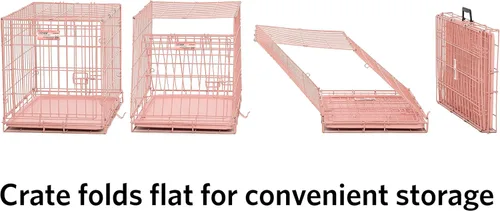 Miniatura 6 de MidWest Homes for Pets - Kit inicial Pink Fashion iCrate, paquete de jaula para perros pequeños de 24 pulgadas, incluye jaula, cama para mascotas, 2