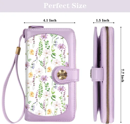 Miniatura 4 de Coco Rossi Billeteras para mujer con múltiples tarjetero, cartera de embrague, tarjetero, organizador de tarjetas para mujer con correa