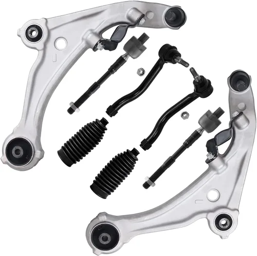Miniatura 418 de Detroit Axle - Kit de brazos de control de extremo delantero de 8 piezas para Dodge Dakota 00-04, Durango 00-03, 4 brazos de control superior e