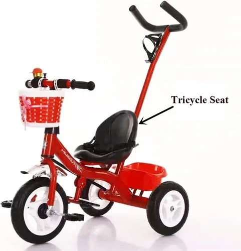 Miniatura 6 de Reemplazo de asiento de triciclo para niños pequeños con tornillos de montaje para niños, respaldo de triciclo, piezas de reparación para niños